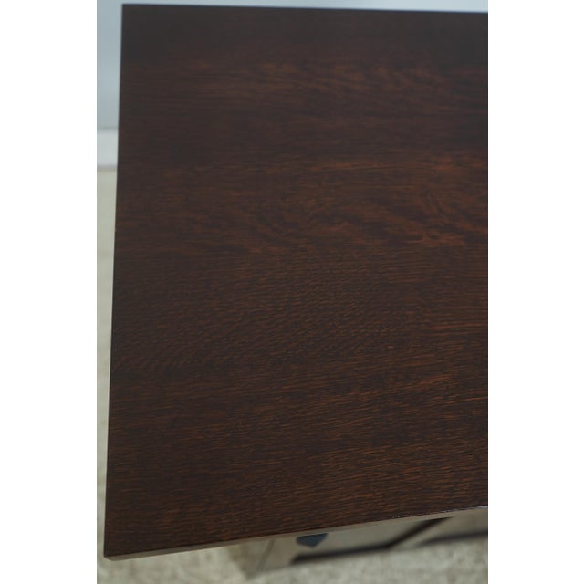 Stickley Roycroft Mission Oak Leaded Glass Cabinet For Sale - Image 11 of 18