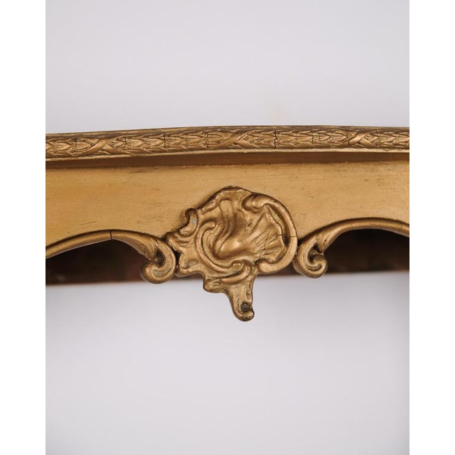 1920s Rococo Style Wall-Mounted Console Table in Gilded Wood with Carvings, 1920s For Sale - Image 5 of 7