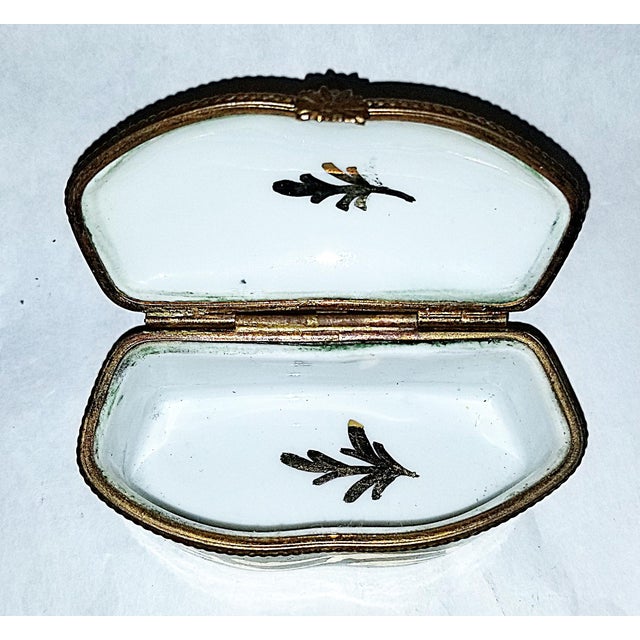 1960s 1950s Limoges Porcelain Trinket Box For Sale - Image 5 of 8
