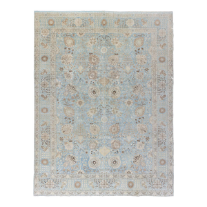 Antique Light Blue Antique Persian Tabriz Rug