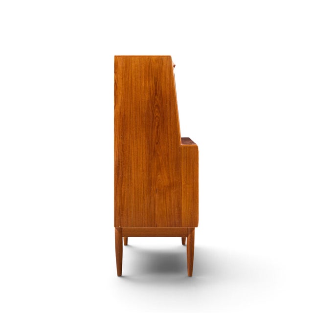 Erling Torvits Mid Century Danish Teak Secretary Desk For Sale - Image 4 of 12