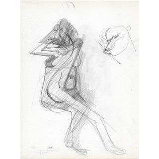 1950s Paul McCarron Mid Century Modern Female Nude Drawing For Sale