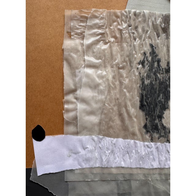Abstract "Memorabilia 5" Original Mixed-Media Collage on Paper by Zac Woodiel For Sale - Image 3 of 9