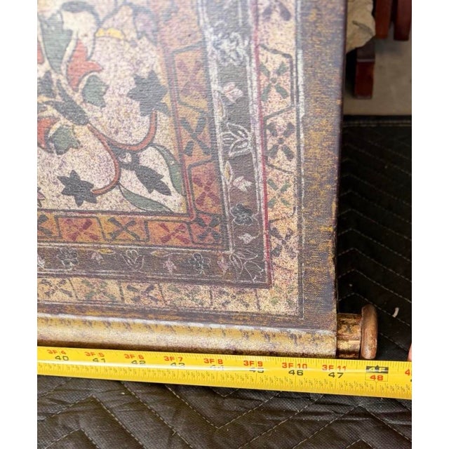 Brown Large Persian Style Art on Wood Wall Hanging For Sale - Image 8 of 8