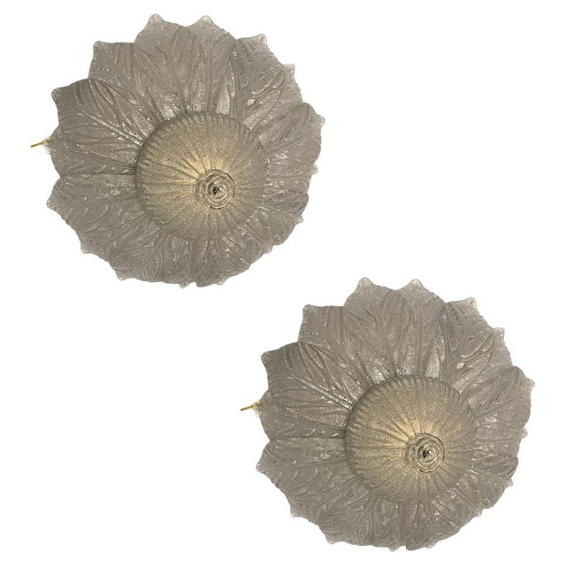 Venetian Murano Glass Flush Mounts, 1960s, Set of 2 For Sale - Image 17 of 17