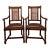 English Oak Chairs With Caning and Barley Twist Detail - A Pair For Sale