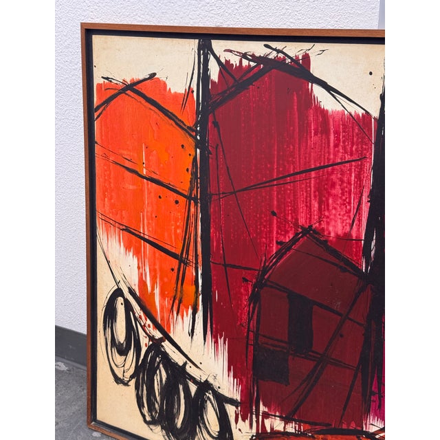Rosamond A. Brown Abstract Mixed Media Painting, Framed For Sale In San Francisco - Image 6 of 12