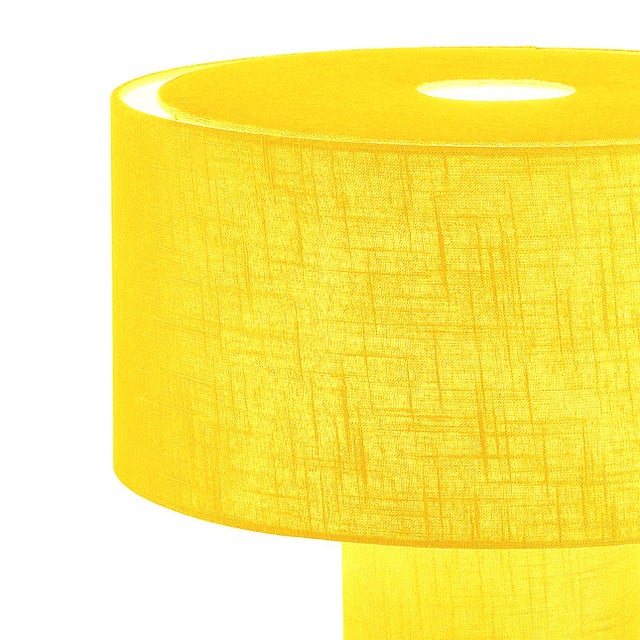 Moonlight Table Lamp by Nova of California, Contemporary Dimmable Fabric Shade Accent Lighting, Led Compatible Modern Design For Sale - Image 4 of 5