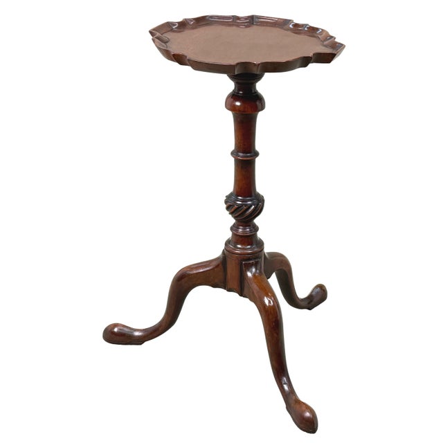 Mid 18th Century Antique George III Mahogany Kettle Stand with Piecrust Top, 1760 For Sale - Image 5 of 12