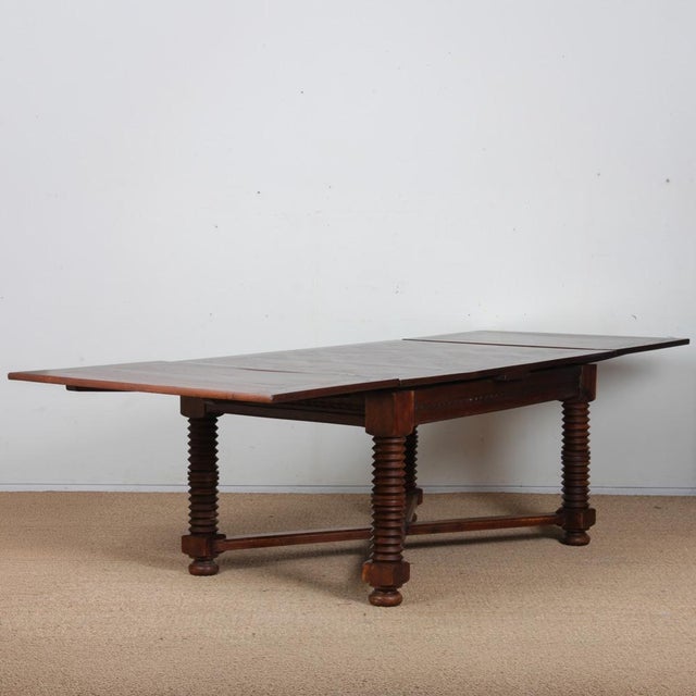 Wood French Extendable Dining Table, 1940s For Sale - Image 7 of 14