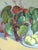 1949 Mid-Century Modern 'Begonia & Apples' Vintage Original Still Life Oil Painting, Framed For Sale - Image 10 of 11