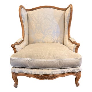 Monumental French Louis XV Style Bergere For Sale