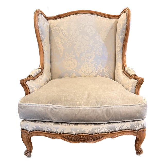 Monumental French Louis XV Style Bergere For Sale