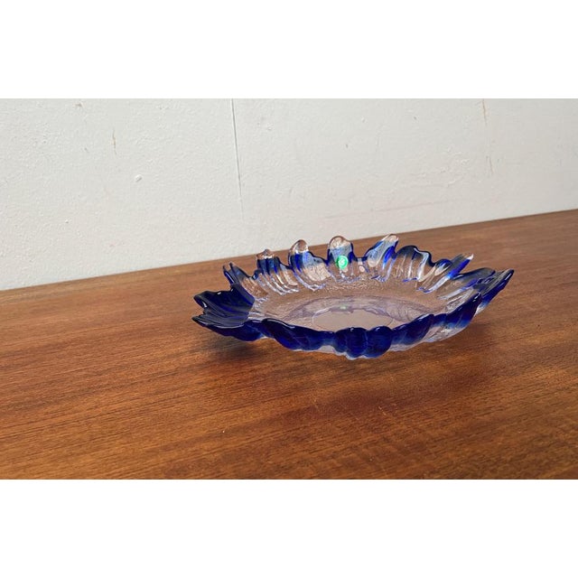 Vintage Art Glass Floral Bowl from Lindshammar, Sweden, 1970s For Sale - Image 18 of 18