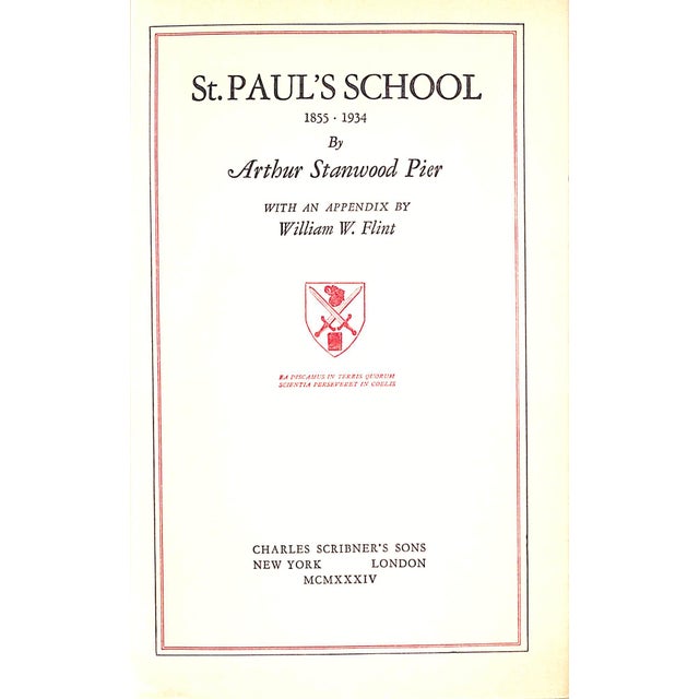PIER, Arthur Stanwood [385] pp. Charles Scribner's Sons 1934 9 1/4" x 6" In writing the eighty-year-long history of the...