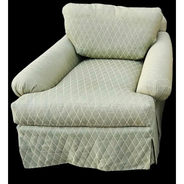 Vanguard Furniture Pair of Large Vanguard Furniture Skirted Lounge Chairs For Sale - Image 4 of 12