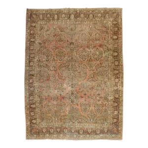 Antique Sarouk Rug, 9'1'' X 11'7''