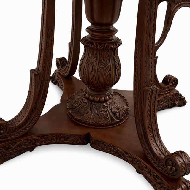 Anglo-Indian Trade Carved Center Table C. 1820 For Sale - Image 4 of 4