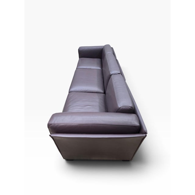 MCM 405 Duc Sofa by Mario Bellini for Cassina in Plum Leather For Sale - Image 10 of 12