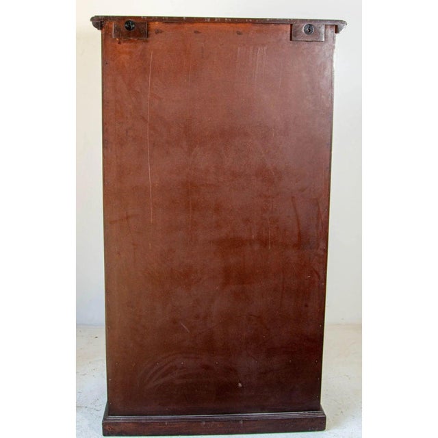 1990s 1990s Gorgeous Teal Hand Carved Indian Display Cabinet Bookshelf or Can Be Hung on Wall for Dishes! For Sale - Image 5 of 7
