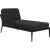 Cover black right chaise longue by mowee dimensions: d 80 x w 155 x h 81 cm (seat height 42 cm). Material: aluminum and...
