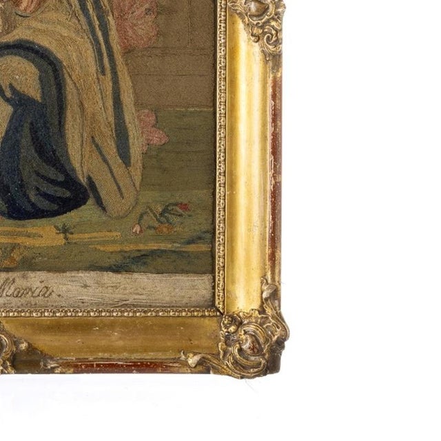 European School Artist, St. Maria, 19th Century, Embroidery Artwork For Sale - Image 5 of 6