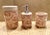 Vintage Labrazel 3 Piece Toile Bath Set in Red Toile, Made in Italy, Includes Cup, Soap Dispenser and Cotton Jar For Sale - Image 9 of 9