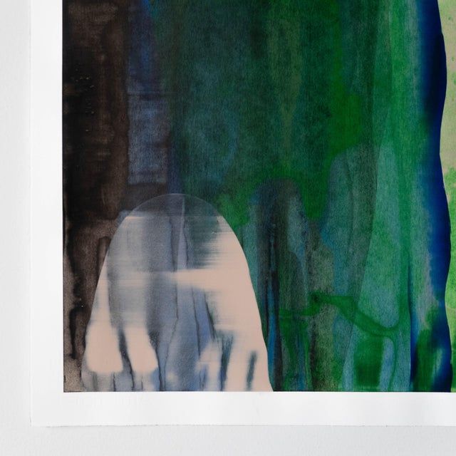 Paper "Day Turns to Night" Contemporary Abstract Painting on Paper by Casey R Klein For Sale - Image 7 of 7