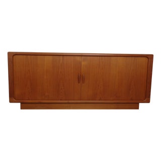 Large Teak Tambour Sideboard from Dyrlund, Denmark, 1970s For Sale
