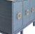 Mid-Century Modern Matthew Izzo Home Blue Dyed Grass Cloth Buffet For Sale - Image 3 of 7