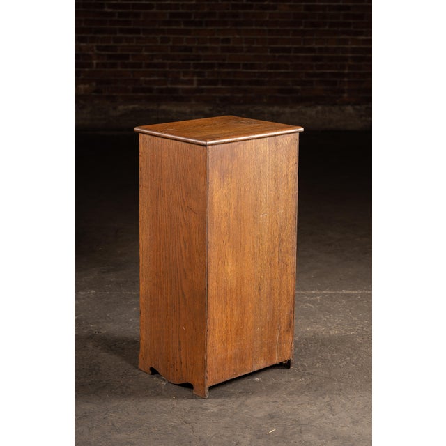 Early 20th Century Vintage Oak Six-Drawer Swing-Out Cabinet For Sale - Image 5 of 10