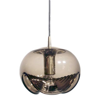 Smoked Glass Hanging Light by Peill & Putzler, 1970 For Sale