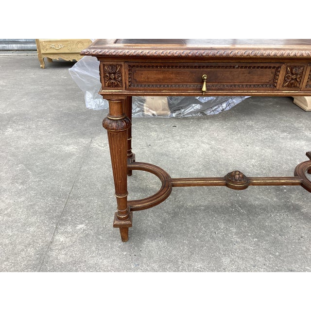 French Louis XVI-Style Bureau Plat Desk For Sale - Image 10 of 13