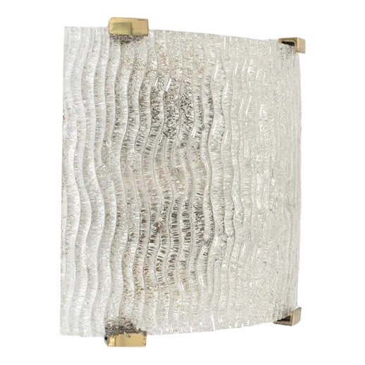 Vintage Glass Wall Lamp For Sale