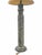 1980s Postmodern Blue-Gray Twisted Column Floor Lamp With Cream Empire Shade For Sale - Image 4 of 14
