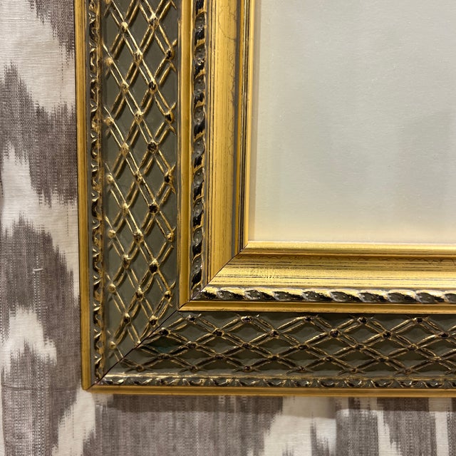 Gold J. Pocker Nyc Framed Large Hand Colored Mezzotint Engraving Botanical Prints After Jon Van Huysum For Sale - Image 8 of 9