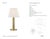 Chapman & Myers by Visual Comfort Signature Connie 12" Cordless Accent Lamp in Antique-Burnished Brass with Silk Pleated...