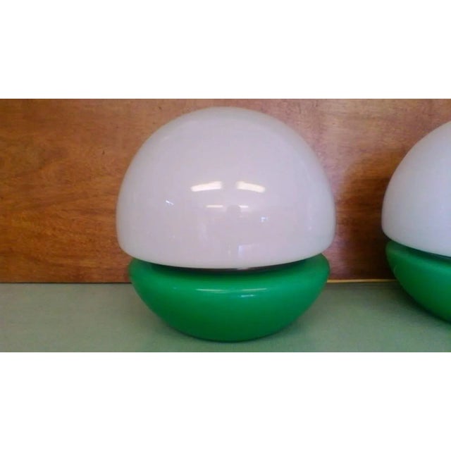 Glass Vintage Czech Table Lamps from Kamenicky Šenov, 1970s, Set of 2 For Sale - Image 7 of 9