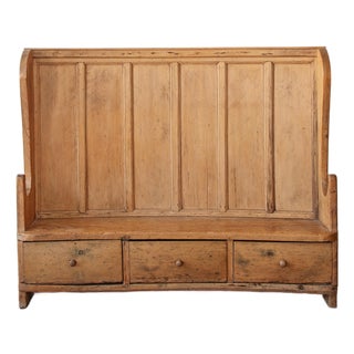 Antique English Pine Bench | Ca. 1810 For Sale