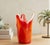 Add a vibrant splash of color to your collection with this striking mid-century modern handkerchief vase, highly...