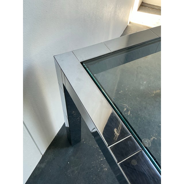 Vintage Boho Chrome Cityscape Dining Table After Paul Evans For Sale In West Palm - Image 6 of 12
