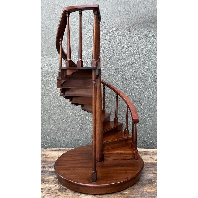 Wood Vintage Spiral Staircase Model For Sale - Image 7 of 12