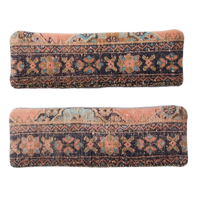 Pink Oushak Rug Pillow Cover 12'' X 36'' - Set of Two For Sale