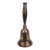 Vintage Solid Brass School or Dinner Hand Bell Made in India For Sale