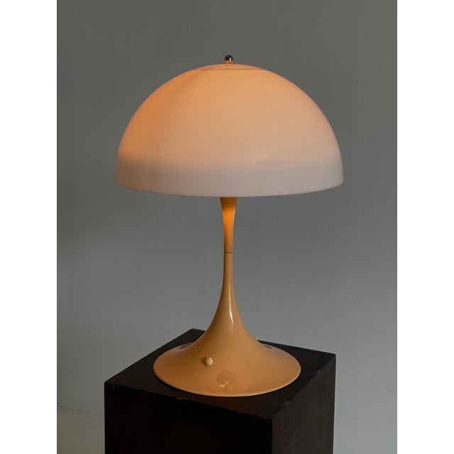 Mid-Century Modern Panthella Table Lamp with Beige Base by Verner Panton for Louis Poulsen, 1970s For Sale - Image 3 of 12
