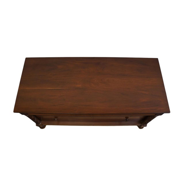 Cowan Furniture Chicago Il Solid Cherry Traditional Empire Style 60" Three Drawer Chest For Sale - Image 9 of 10