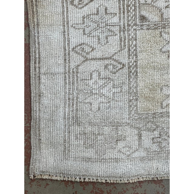 Vintage Turkish Hand Knotted Wool Rug 4’1” X 7’3” For Sale - Image 4 of 6