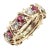 Crafted in 18k gold and platinum, this Tiffany & Co. Schlumberger 16 Stone band ring features alternating round brilliant...