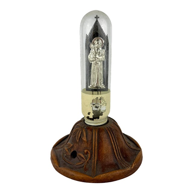 1930’s Aerolux Religious Neon Glow Lamp - St Joseph & Christ Child For Sale