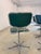 Swivel Chair in Green Faux Leather Upholstery and Chrome For Sale - Image 10 of 11